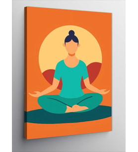 Kanvas Tablo Yoga Temalı