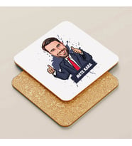 Kişiye Özel İddialı Erkek Karikatürlü Bardak Altlığı