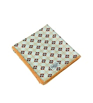 Emilya Rayon Desenli Eşarp 90x90 cm (Turuncu-Beyaz)