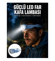 Mey İthalat® LED Kafa Lambası Kamp Yürüyüş ve Gece Kullanımı İçin Yeni Nesil