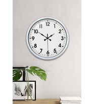 40 cm Beyaz Metal Standart Duvar Saati