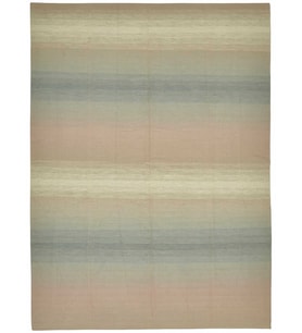Gri Halı Salon Halısı Bej Soyut Desenli Modern El Dokuma Yün Pamuk Düz Dokuma Kilim