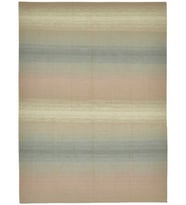 Gri Halı Salon Halısı Bej Soyut Desenli Modern El Dokuma Yün Pamuk Düz Dokuma Kilim
