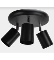 MYLİGHTS  MODERN SPOR LED SPOT AVİZE  HAREKETLİ GÜNIŞIĞI LED AMPULLÜ (Siyah)