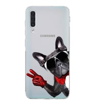 PrintiFy Samsung Galaxy A50s ile Uyumlu Köpek 2 Kamera Korumalı Şeffaf Kılıf