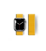 Apple Watch 42mm Hasırlı Cırtcırtlı Kordon - Sarı