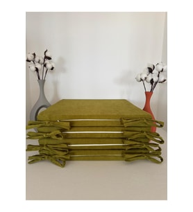 40CMX40CM+4CM 4'LÜ SÜNGERLİ SANDALYE MİNDERİ ÇIKARILABİLİR KILIF BAĞCIKLI