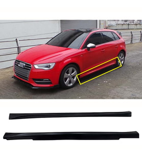 Audi A3 8V HB Aero Yan Marşpiyel Seti Mat Siyah Plastik 2 Adet 2012-2019