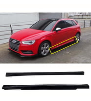 Audi A3 8V HB Aero Yan Marşpiyel Seti Mat Siyah Plastik 2 Adet 2012-2019