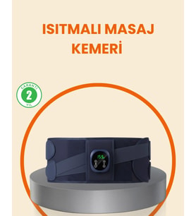 Isıtmalı Masaj Kemeri Dijital Ekranlı Bel Çevresi 100 cm Altı Uyumlu