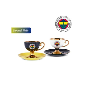 x Fenerbahçe Lisanslı 2 Kişilik Kahve Fincan Takımı 80 ml