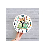bilge Tasarım Çocuk Odası Duvar Saati 30 x 30 CM (Çok Renkli)