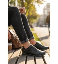 Enoch Erkek Diamond Logo İşlemeli İnce Tabanlı Günlük Casual Spor Ayakkabı Sneaker