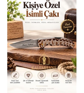 Kalemhane Kişiye Özel Verzalit Kabza Lüks Kutulu Çakı