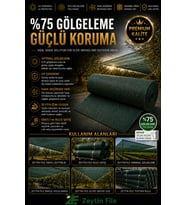 500 x 10000 %75 Gölgelik Tüm Ölçüler Montaja Hazır - Çit Filesi - Tente Tül 1 Rulo Yeşil