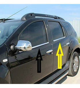 DUSTER CAM ÇİTASI KROM 4 PARÇA 2010 2011 2012 2013 2014 2015 2016 2017