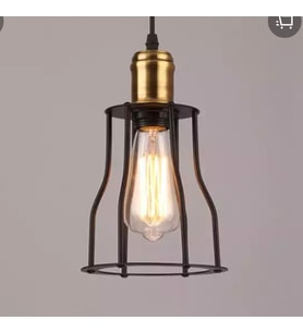 RİOLİGHT RETRO TEKLİ METAL SARKIT AVİZE (Siyah)
