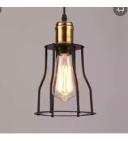 RİOLİGHT RETRO TEKLİ METAL SARKIT AVİZE (Siyah)