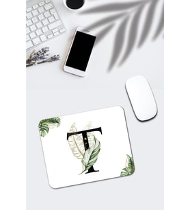 Tropik Desenli T Harfli Dikdörtgen Mouse Pad