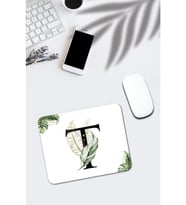 Tropik Desenli T Harfli Dikdörtgen Mouse Pad
