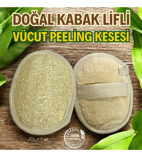 Doğal Kabak Lifi Vücut Oval Peeling Kesesi Cilt Yenileyici Etki Selülit Siyah Nokta Karşıtı