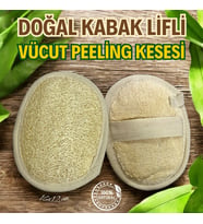 Doğal Kabak Lifi Vücut Oval Peeling Kesesi Cilt Yenileyici Etki Selülit Siyah Nokta Karşıtı