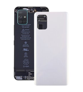 Samsung Galaxy A71 Uyumlu Arka Pil Batarya Kapağı SM-A715F (Beyaz)