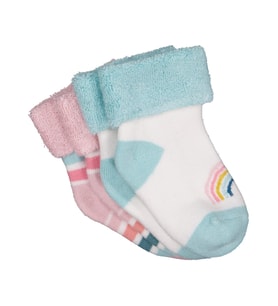 Civil Baby Rainbow Kıvrık Havlu 6-18 Ay 2'li Bebek Kız Çorap Set - Standart 12 Ay