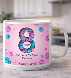 8 Mart Kadınlar Gününe Özel Dünyanın En Güzel Kadını Tasarımlı Fincanı