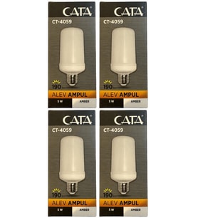 Cata CT-4059 5W (Amber Işık) E27 Duylu Led Alev Ampul (4 Adet)