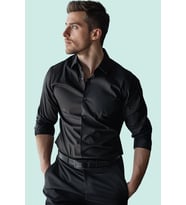 Erkek Slim Fit Gömlek Kolay Ütü Standart Kol Yaka Casual Günlük Kullanım Dayanıklı Malzeme