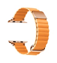 Lexroo Watch Ultra 49mm KRD-78 PU Deri Kordon Strap Kayış - Turuncu