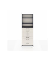 Arges Dolap 4 Raflı 5 Çekmeceli 2 Kapaklı 88x30x243 Antrasit-Aytaşı
