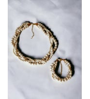 Karen Sarmal İnci Kolye ve Bileklik Set