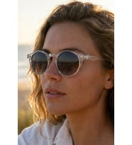 SUNSTOP Polarize Şeffaf Unisex Güneş Gözlüğü 1368 C0000 - TR90 Esnek Dayanıklı Çerçeve