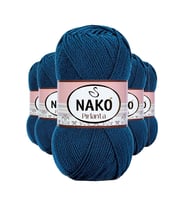 5 Adet Pırlanta Amigurumi El Örgü İpi Yünü Petrol Mavi 10328