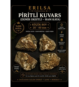 Sertifikalı Piritli Kuvars Demir Oksitli Kütle Doğal Ham Kaya 20-40 mm Küçük Boy