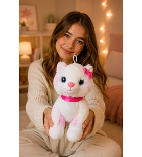 Yumuşacık Sevimli Büyük Boy Renkli Kedi Peluş Oyuncak 30 Cm