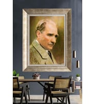Gümüş Çerçeveli Atatürk Tablo za356