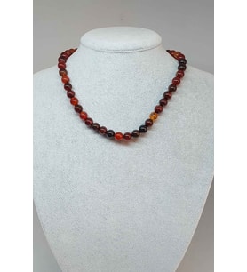 Akik Taşı Kolye 8mm (17303) (Klipsli)