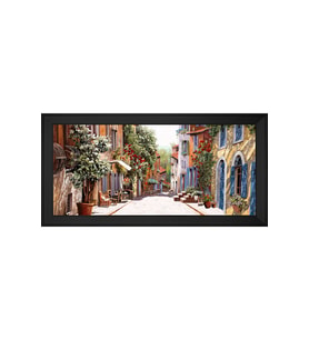 Manzara Temalı Kanvas Tablo 50 x 70 cm Siyah Çerçeve