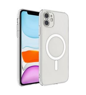 iPhone 11 Kılıf Magsafe Özellikli Şık Sert ve İnce London Premium PC Kapak (Renksiz)