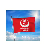 Büyük Birlik Partisi Bayrağı Premium Raşel Kumaş 70x105 cm