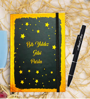 Kişiye Özel İsimli Bir Yıldız Gibi Parla Defter & Kalem Yeni İş Hediyesi