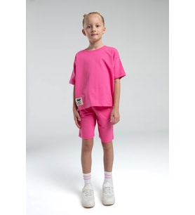 Roly Poly Garson Kız Çocuk %100 Pamuklu Regular Rahat Kesim Kısa Kollu Bermuda Şortlu Pijama Takım