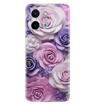 Vivo Y28 Kılıf Boutique Baskılı Resimli Mor Güller Pcode -029