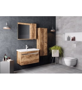 BELİNZA LİDYA BANYO DOLABI TAKIMI BEYAZ 80 CM (Karışık)