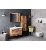 BELİNZA LİDYA BANYO DOLABI TAKIMI BEYAZ 80 CM (Karışık)