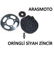 Bajaj Discover 150 F- 150 S Oringli Zincir Dişli Seti Kaliteli (Siyah Zincir) Arasmoto