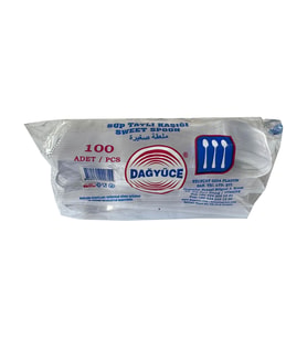 Dağyüce Plastik Şeffaf Sup Kaşık - Tatlı Kaşığı - 100 Adetlik Paket